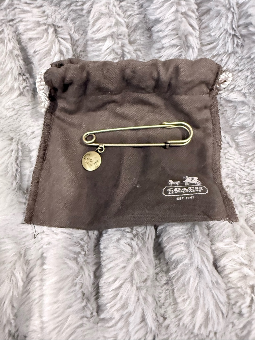 Coach Gold-Tone Safety Pin Charm - Gold